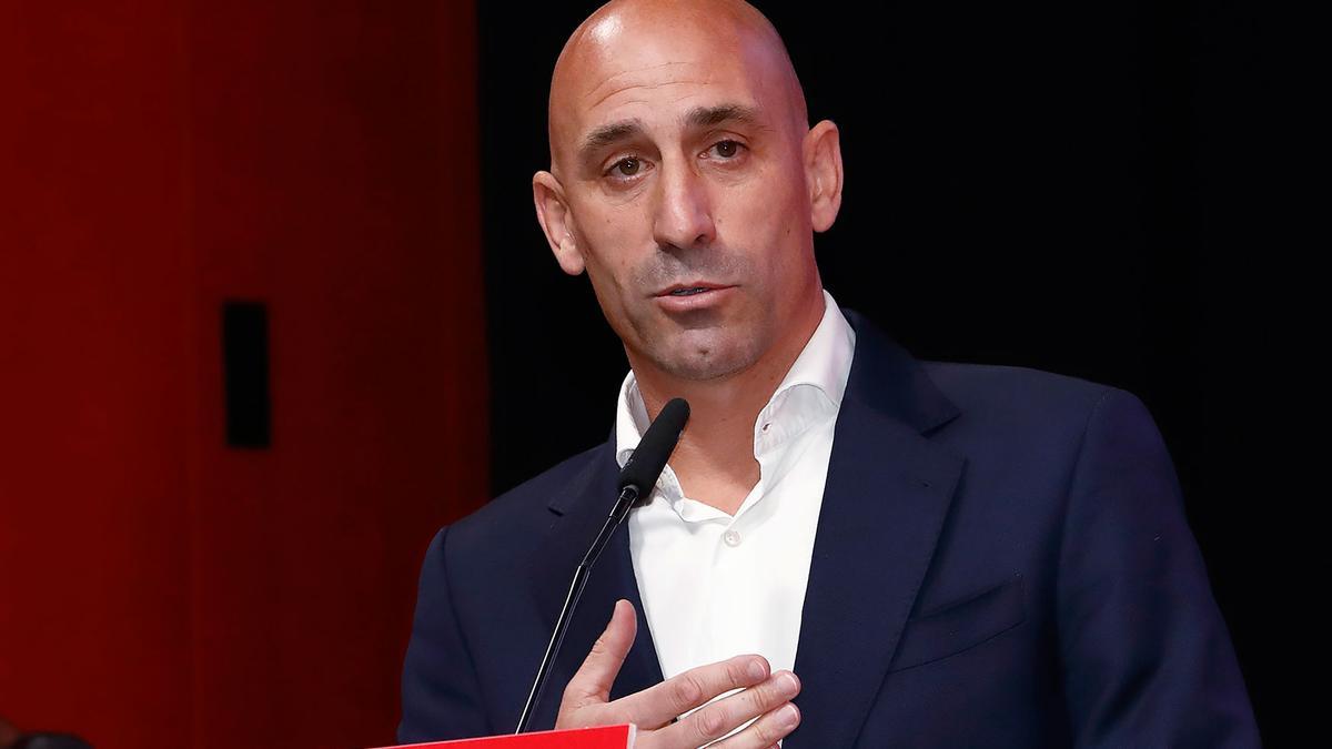 Luis Rubiales en una rueda de prensa