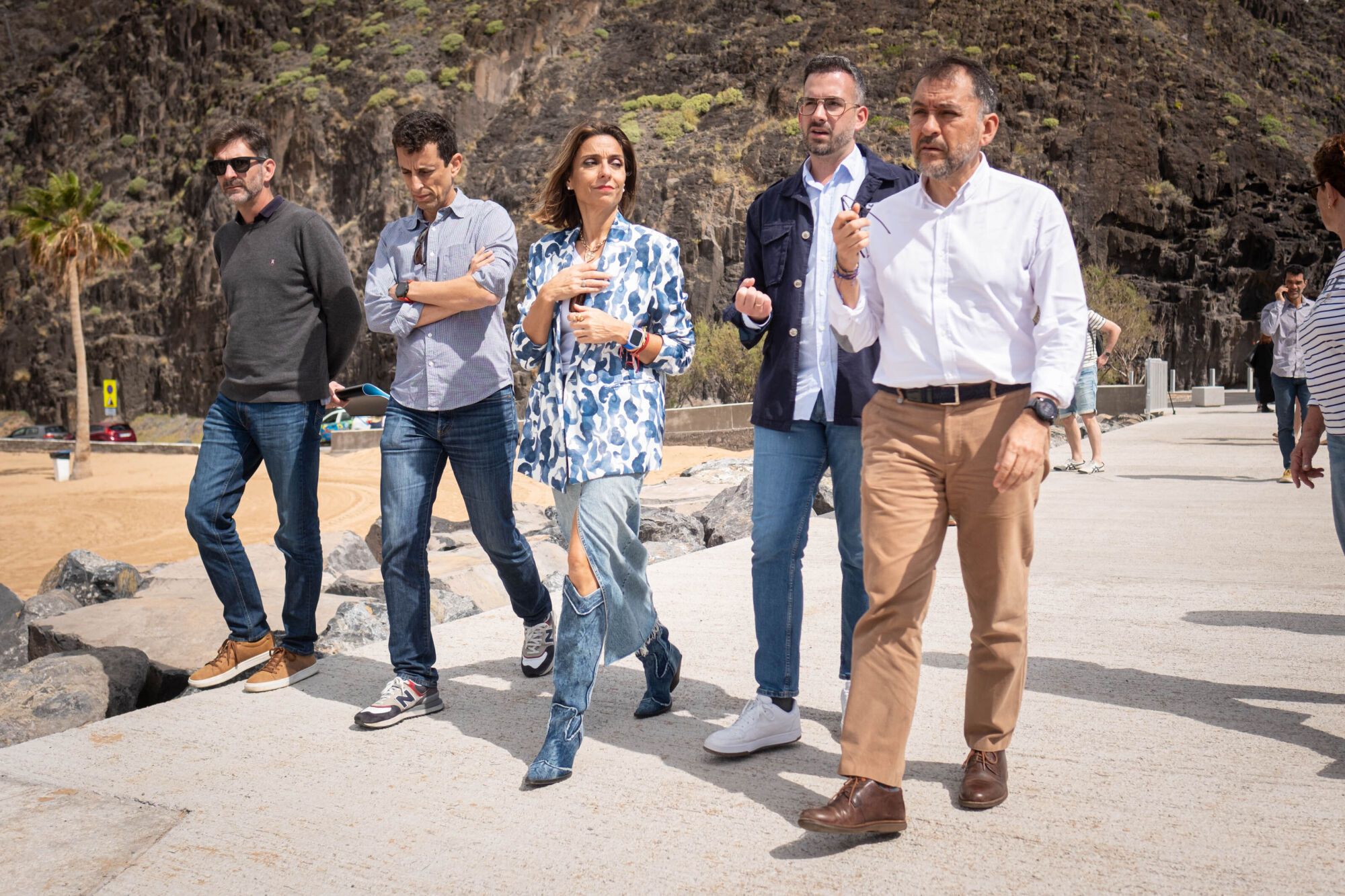 Inauguración de la escollera de Las Teresitas