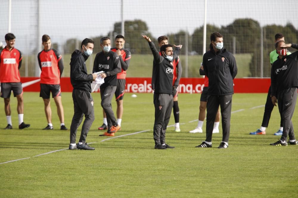 Entrenamiento del Sporting en Mareo.