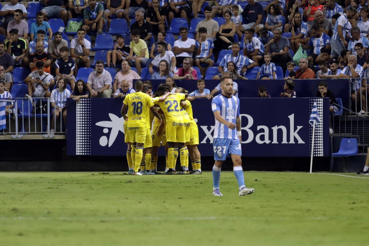 El Málaga CF se llevó un 0-4 contra la UD Las Palmas en el curso 2022/23.