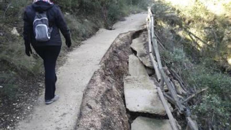Xàtiva documenta daños por las lluvias en 26 caminos, 2 puentes y 7 acequias