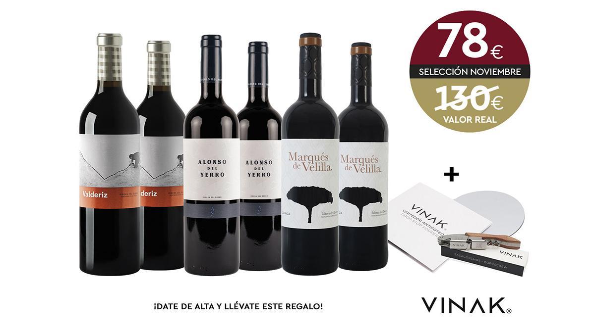 Casa Gourmet dedica su selección de noviembre a tres vinos de culto de la Ribera del Duero: Valderiz 2021, Alonso del Yerro 2020 y Marqués de Velilla Crianza 2022