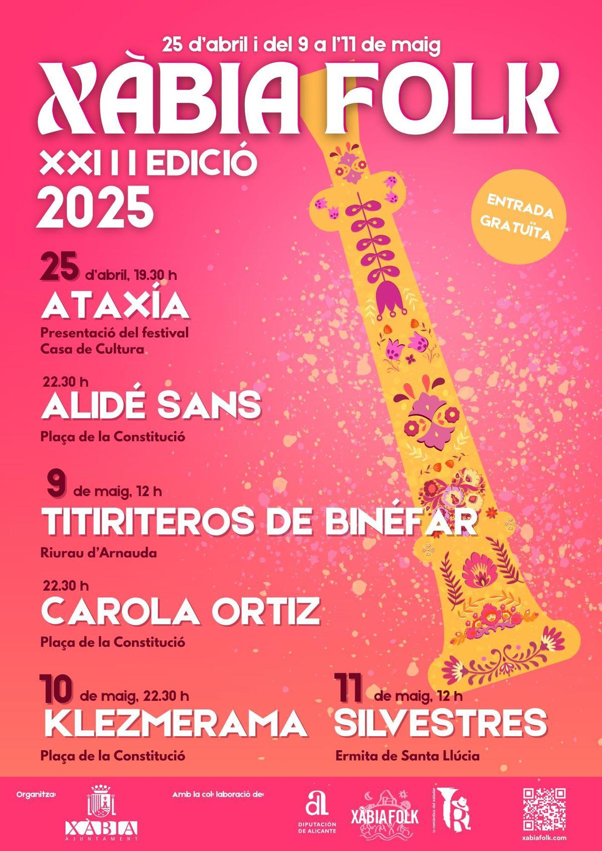 Cartel del festival Xàbia Folk.