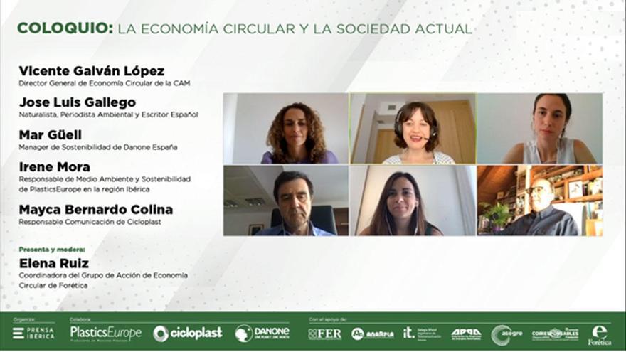 Imatge del webinar sobre economia circular