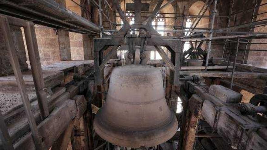 Imagen de archivo de la restauración del campanario de La Seu.