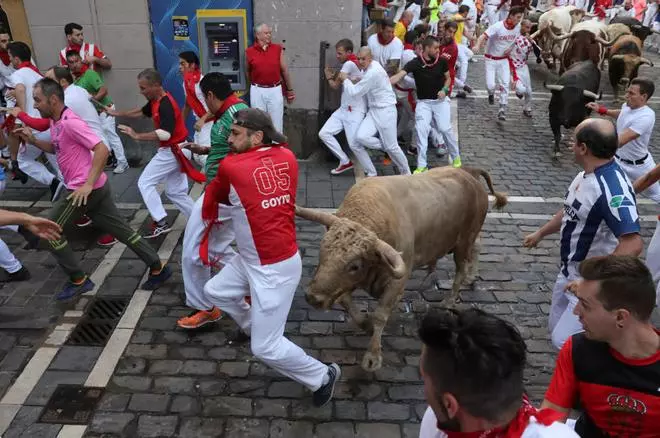 Cinquè «encierro» dels Sanfermines