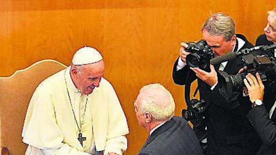 Scorsese, ayer, con el Papa.