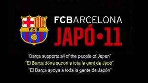 El Barça publica un missatge de suport a les víctimes del terratrèmol al Japó al març.
