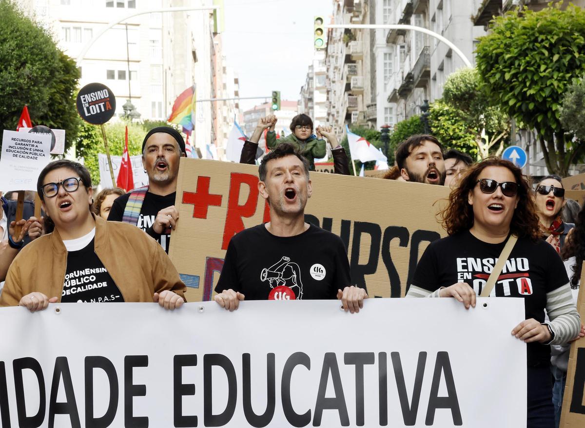 Manifestación de Educación en Vigo