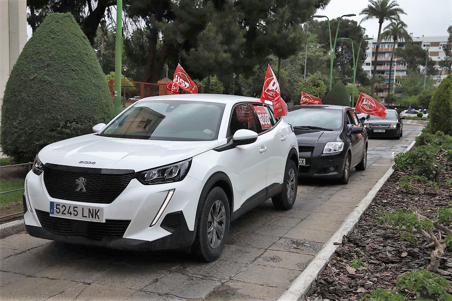 Caravana sindical para exigir al Gobierno que cumpla con sus compromisos