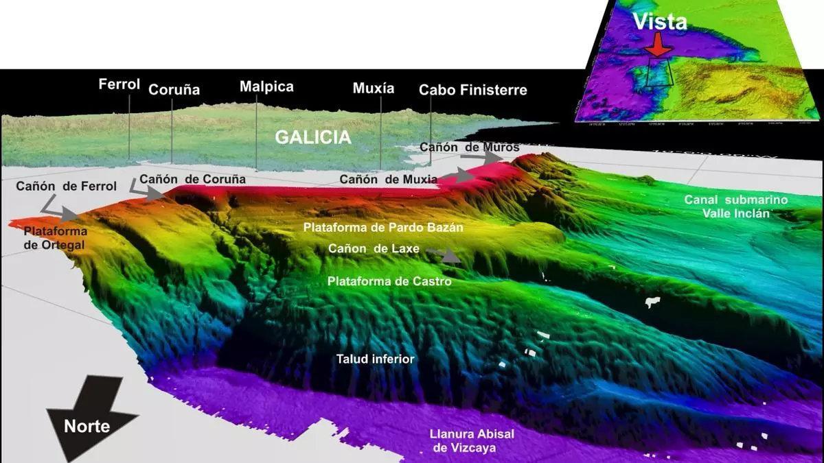 Figura submarina de la costa gallega.