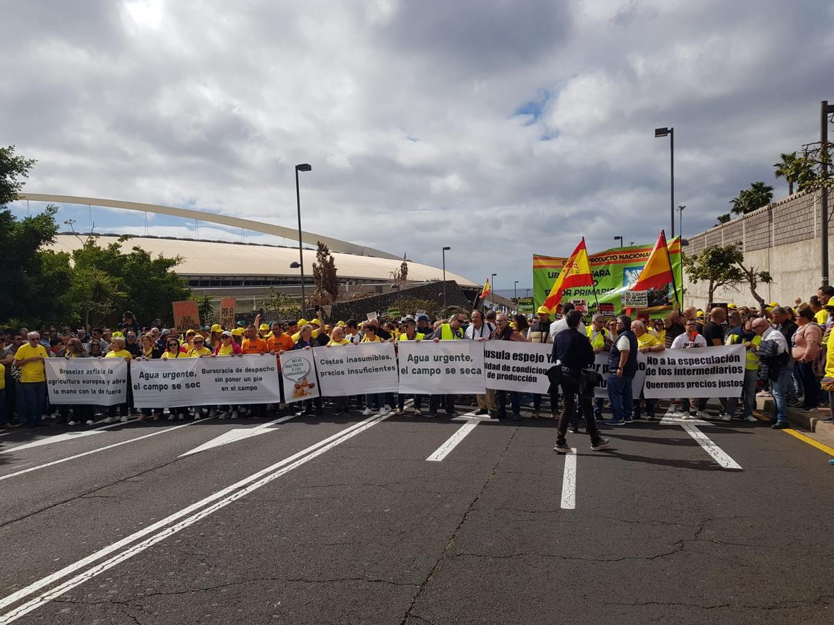 Manifestación de agricultores en Tenerife
