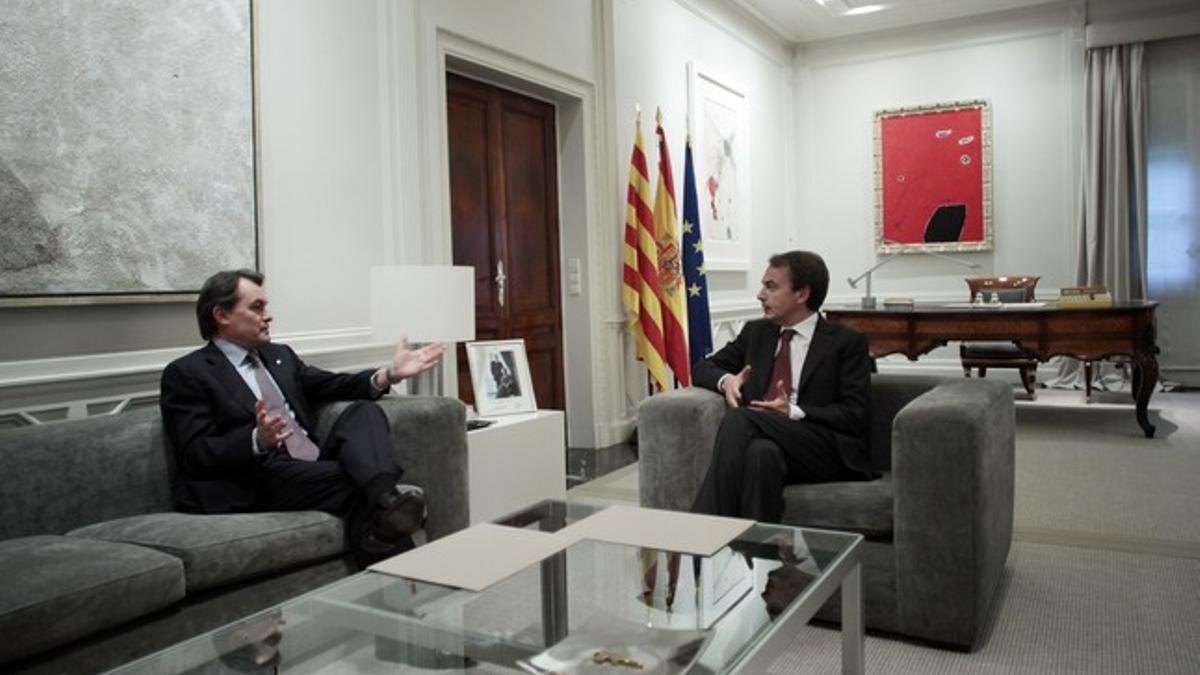 Artur Mas y José Luis Rodríguez Zapatero, en la Moncloa.