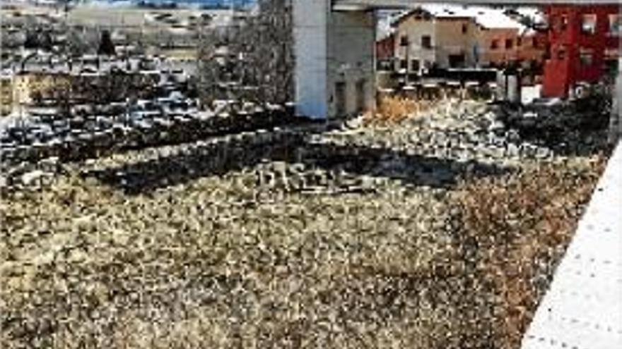 Zona de l&#039;aparcament del Museu Cerdà on es farà l&#039;ampliació