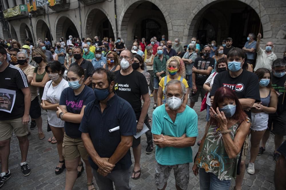 Concentració a Girona en contra de la monarquia