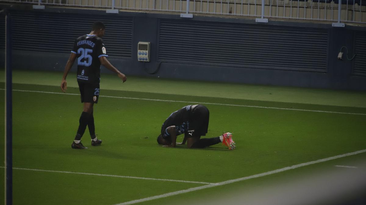 Partido de la Liga Smartbank entre el Málaga CF y el Almería