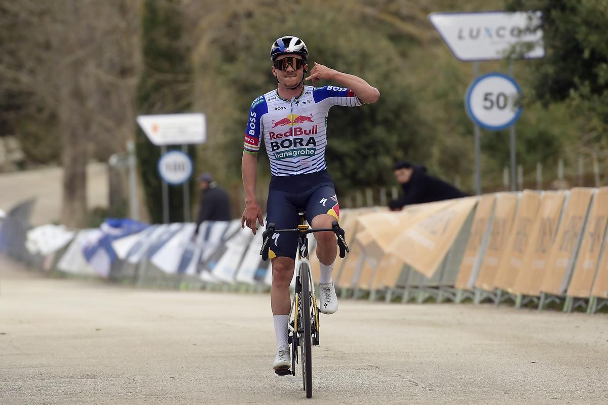 Evenepoel, en su victoria la semana pasada en el Trofeo Selva-Santuari de Lluc en Mallorca.