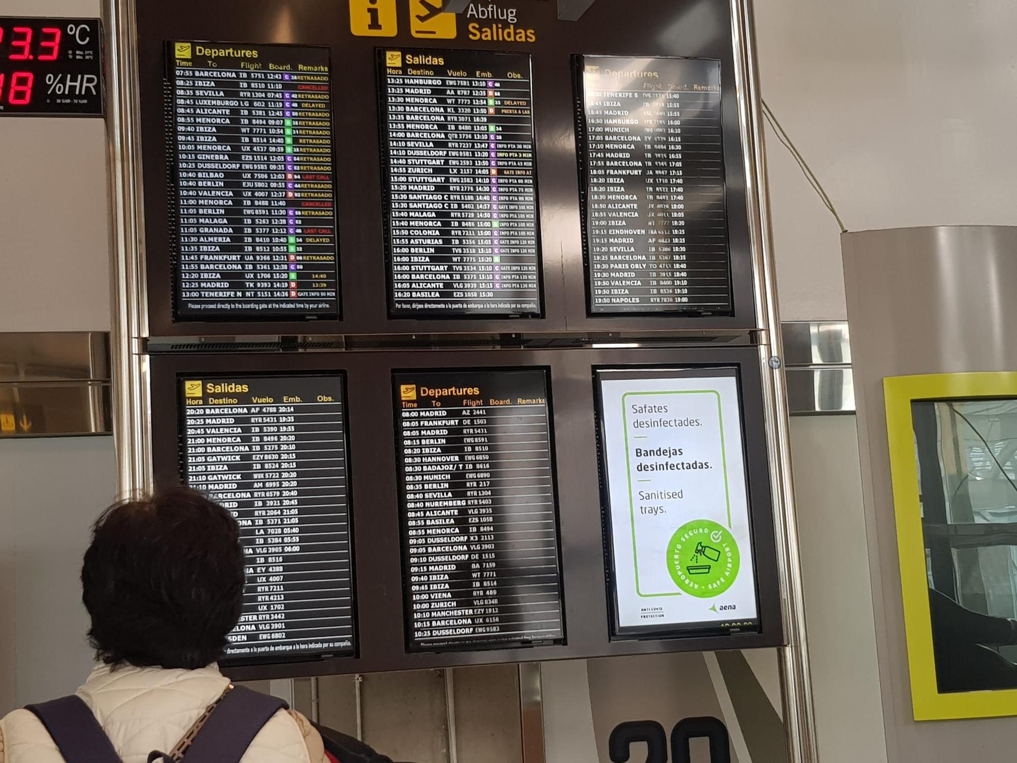 Retrasos en el aeropuerto de Palma por la niebla