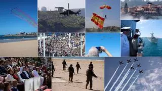 El día D en la playa de San Lorenzo: así fue la espectacular exhibición militar en Gijón que presidió el Rey y congregó a miles de personas