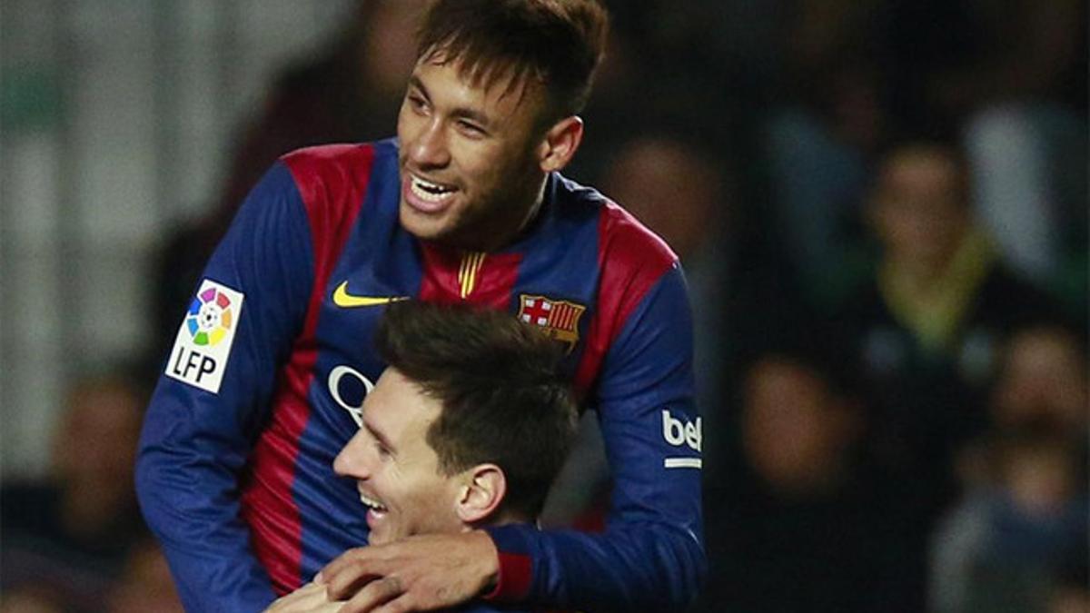 Neymar y Messi cada vez celebran más goles juntos