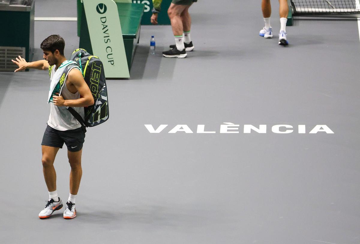 Copa Davis en València: España entrena por segundo día en La Fonteta