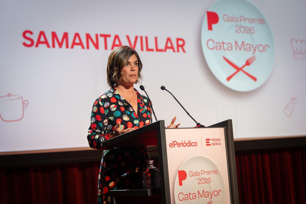 Samanta Villar, presentadora de la gala, en una de sus intervenciones.
