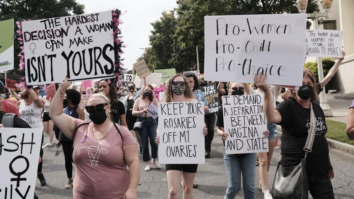 Marchas en defensa del derecho al aborto en Estados Unidos.