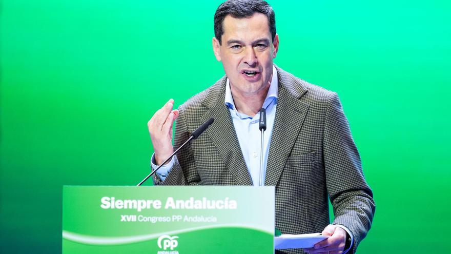 Moreno sitúa a la oposición como "una UTE" contra su mayoría y desafía con una coincidencia electoral "si Sánchez convoca"