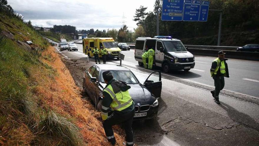 Accidente de tráfico en la AP-9.