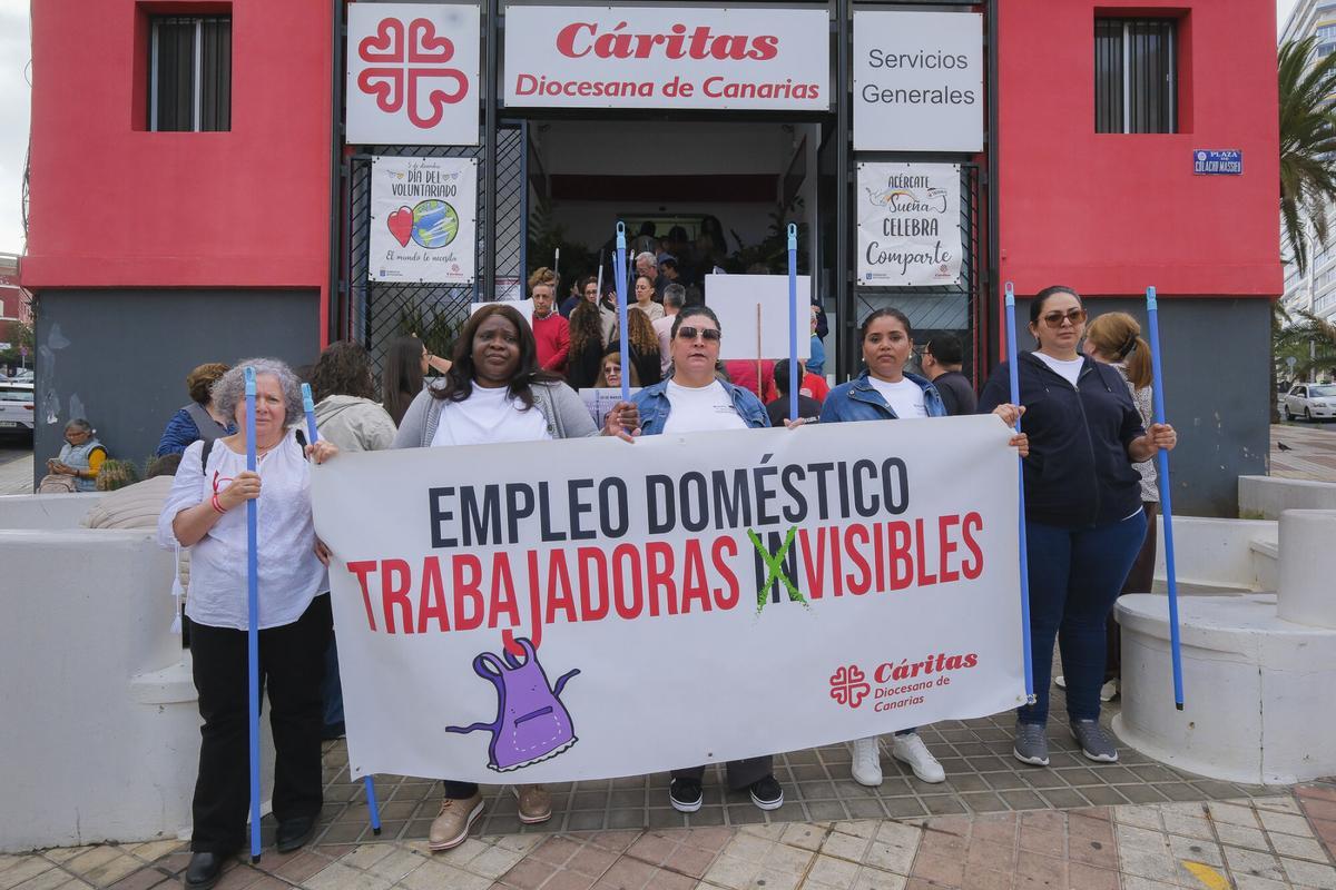 Acto de Cáritas Diocesana en Las Palmas de Gran Canaria por el Día Internacional de Trabajadoras del Hogar