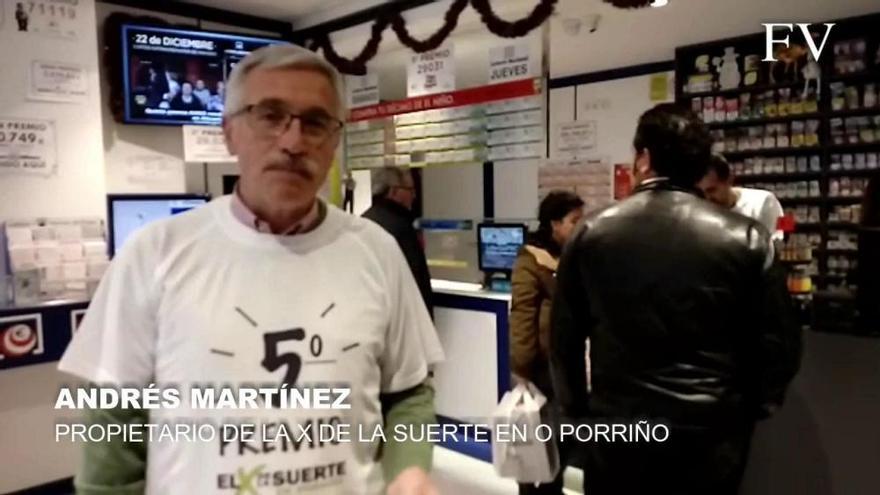 Quinto Premio de la Lotería de Navidad en O Porriño | Una administración habituada a la suerte