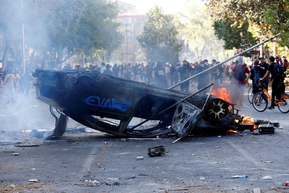 Nueva jornada de protestas en Santiago de Chile