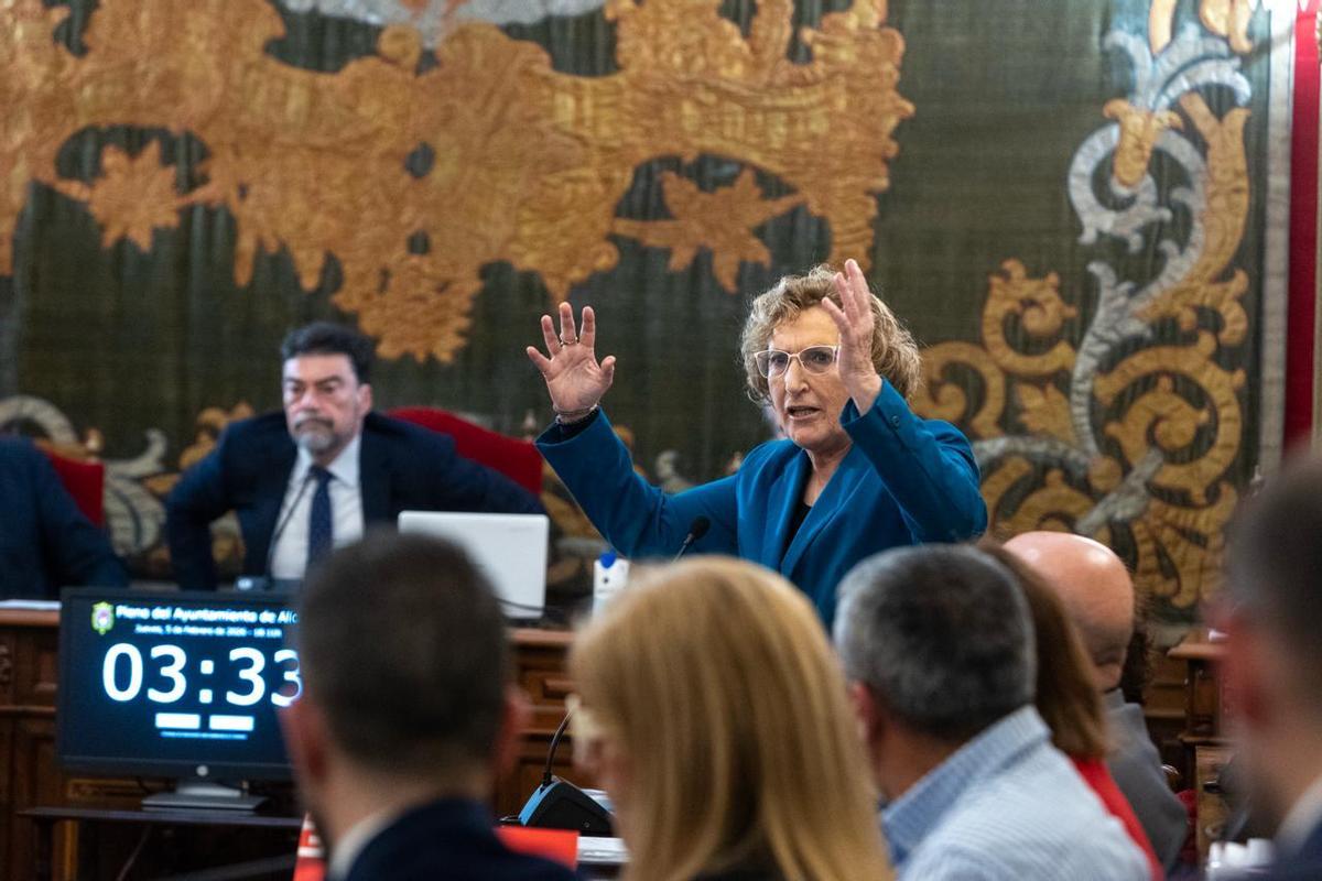 Tensión en el Pleno del Ayuntamiento de Alicante por la polémica de las viviendas protegidas