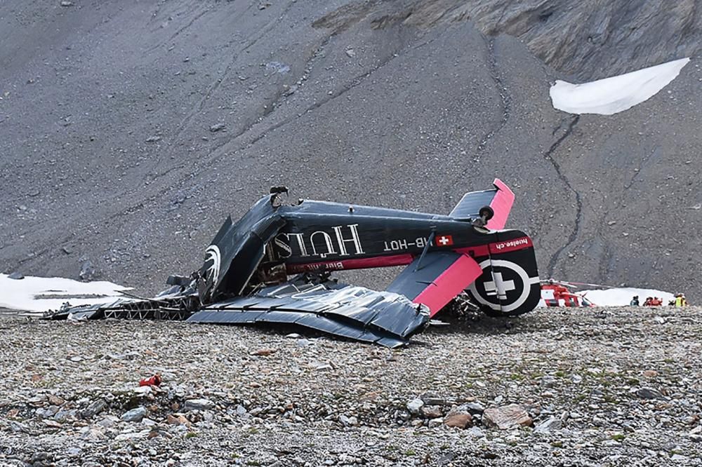 El accidente de avión en Suiza, en imágenes