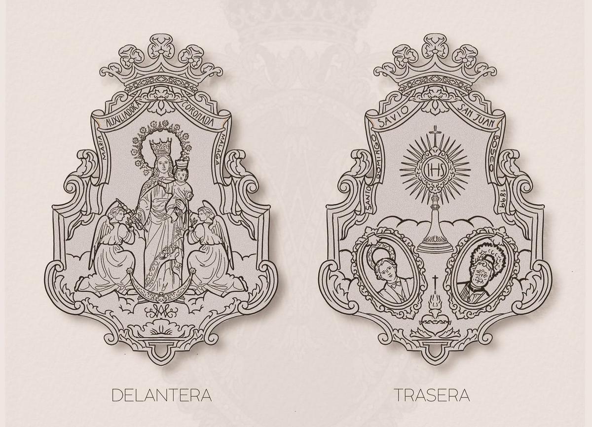 Diseño de la nueva medalla corporativa de María Auxiliadora, obra de Daniel García.