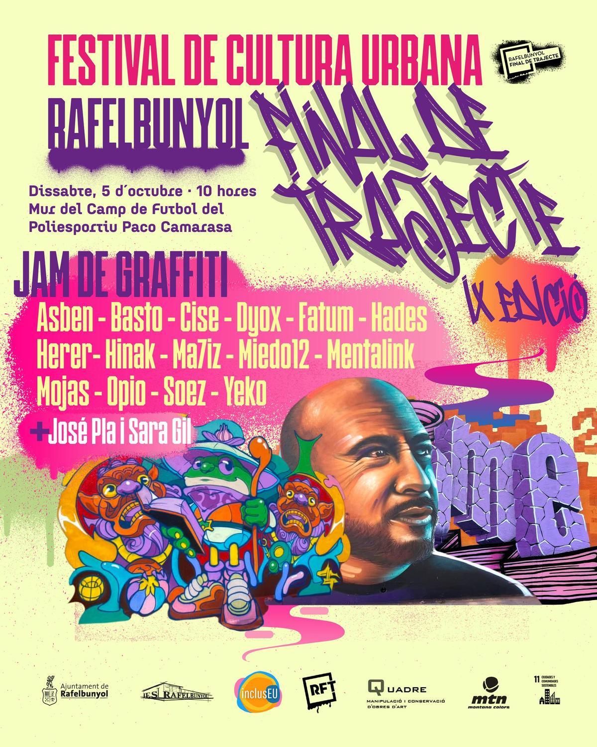 Cartel de la IX edición del Festival de Cultura Urbana Final de Trayecto.