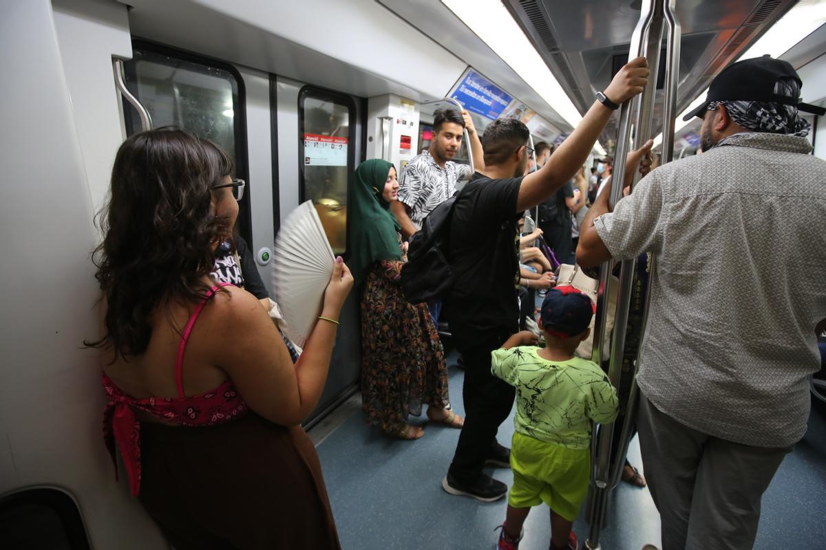 Calor en la L1 del metro de Barcelona