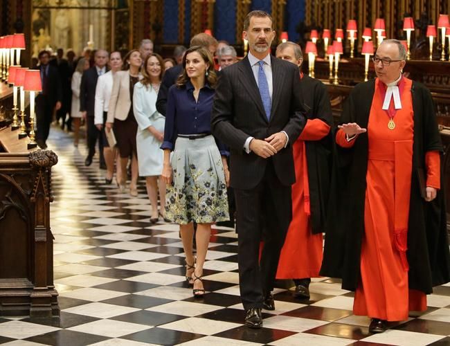 Visita de los Reyes de España a la Abadía de Westminster en Londres