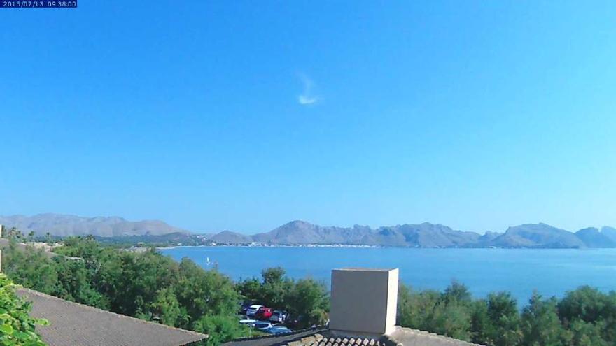 Was für ein Montagvormittag (13.7.)! Port de Pollença, aufgenommen von unserer Webcam