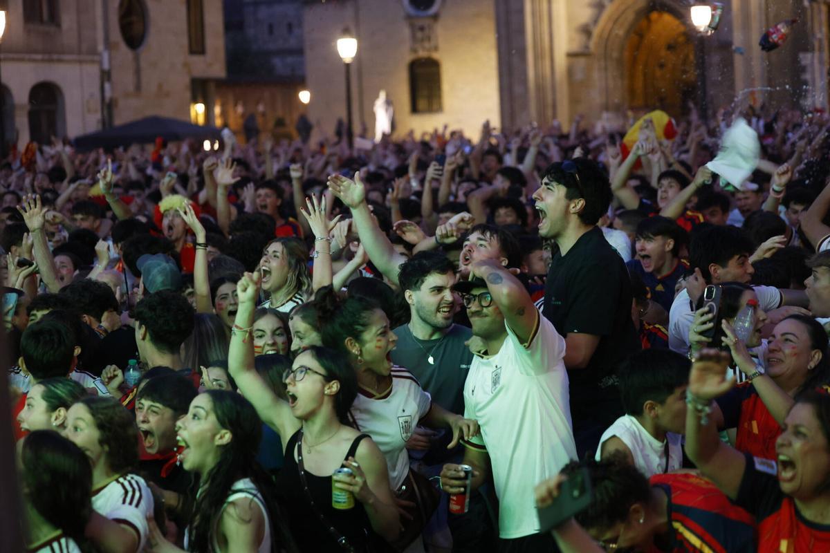 Así se vivió el partido de España contra Francia en Oviedo