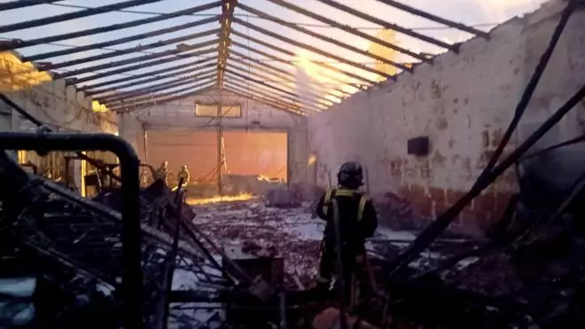 Incendio en una nave de Arona