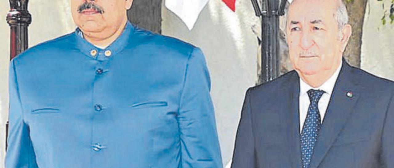 Maduro i el president algerià, Abdelmadjid Tebboune. | EFE