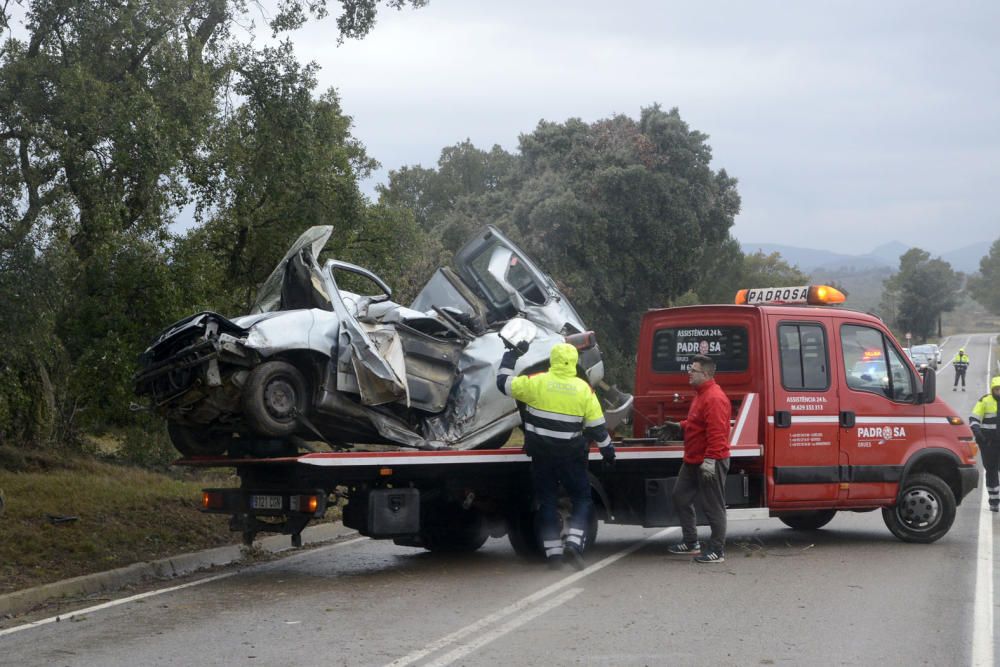 Accident de cotxe a Llers