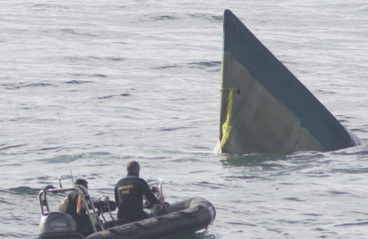 Narcosubmarinolocalizado en la Costa da
 Morte enenero de 2025. |  Gustavo de la Paz