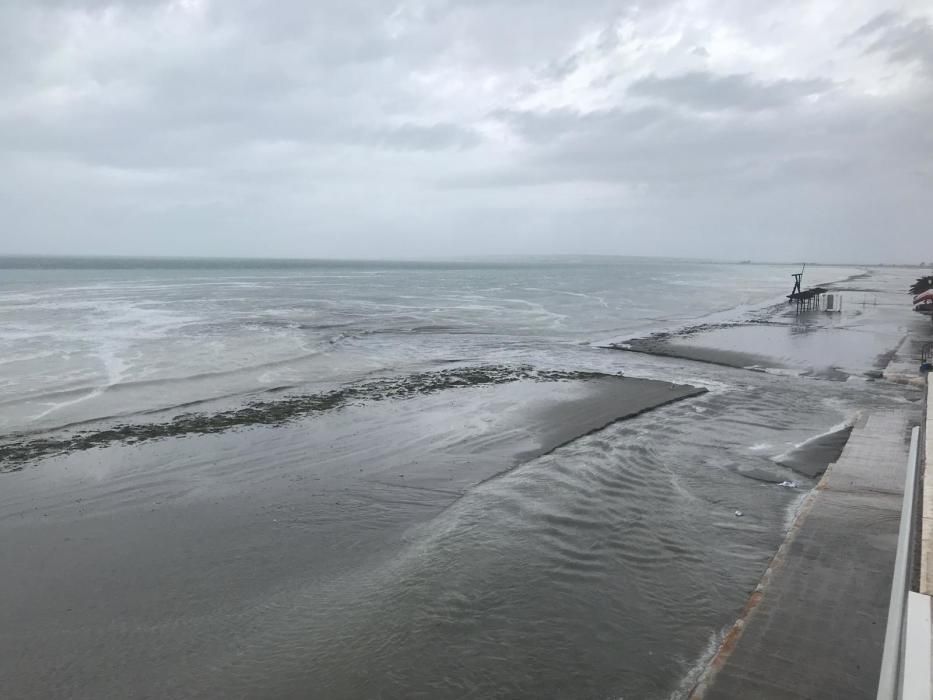 El temporal azota en Santa Pola