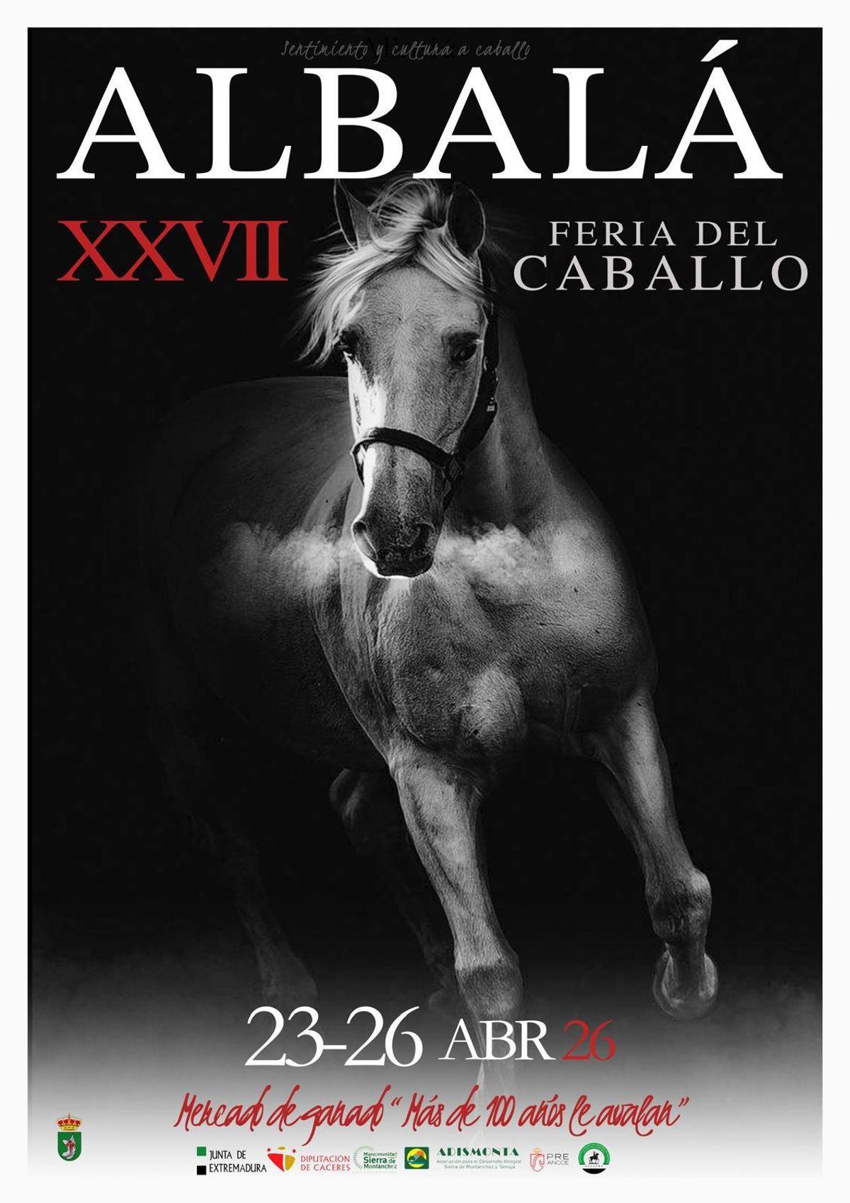 Cartel de la XXVII Feria del Caballo de Albalá.