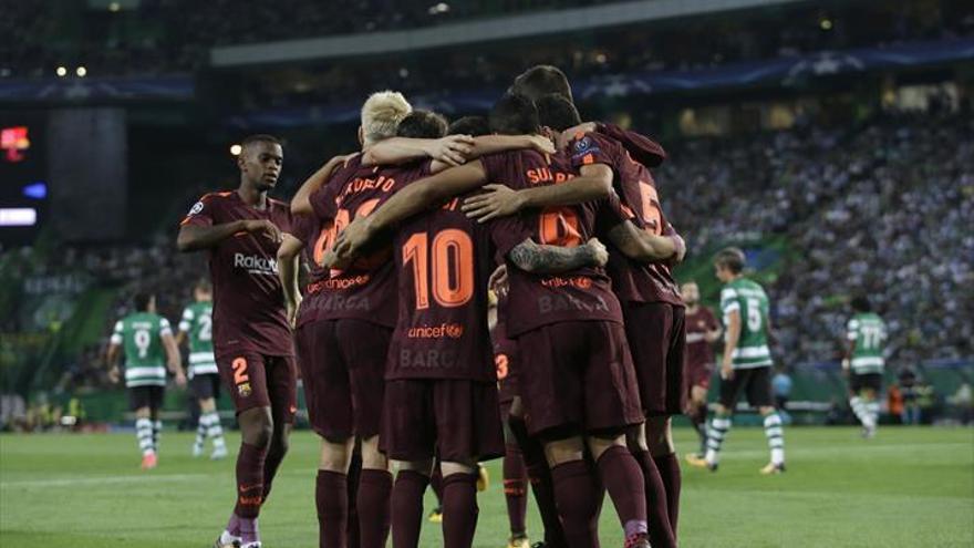 El Barcelona gana con poco esfuerzo en su visita a Lisboa
