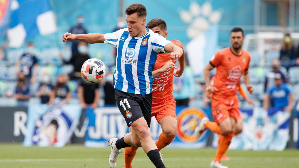 Jutglà, en un partido con el RCD Espanyol B