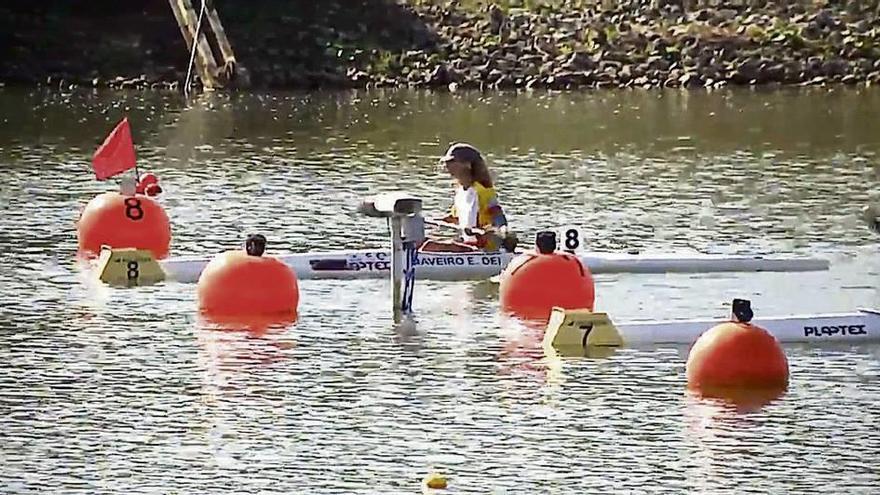 La grovense Elena Naveiro disputando una prueba del mundial celebrado en Racice (República Checa).