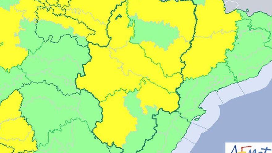 Alerta amarilla por altas temperaturas y tormentas en varias zonas de Aragón